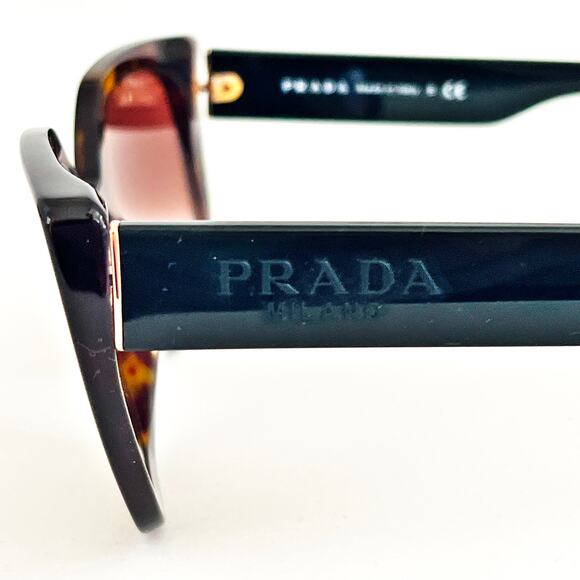 Prada PR 24XS Sunglasse Oversize Cat Eye Havana Tortoise Frame - Picture 5 of 12